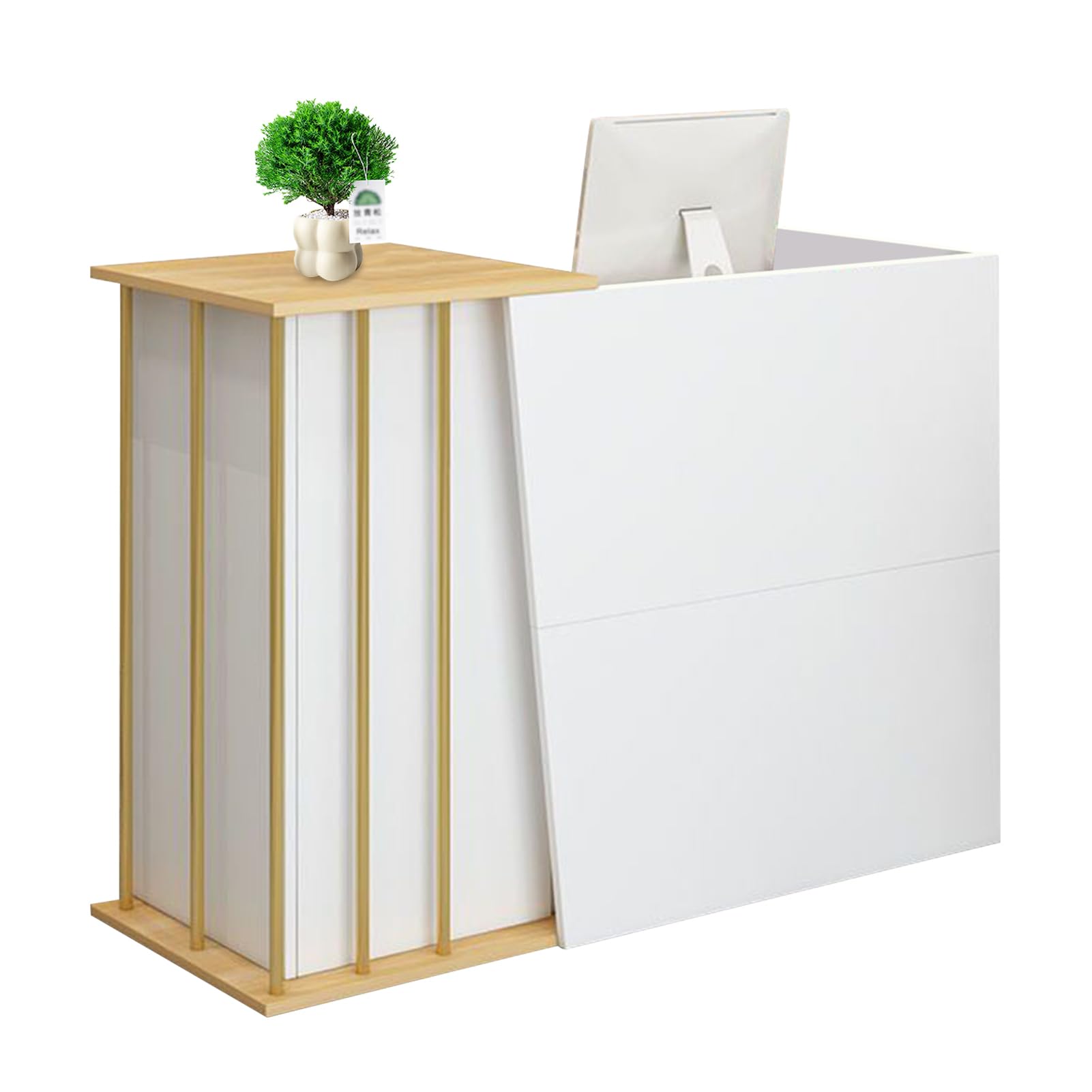 Comptoir d'accueil avec tiroir verrouillable et armoire GAOXIAO de 120 cm