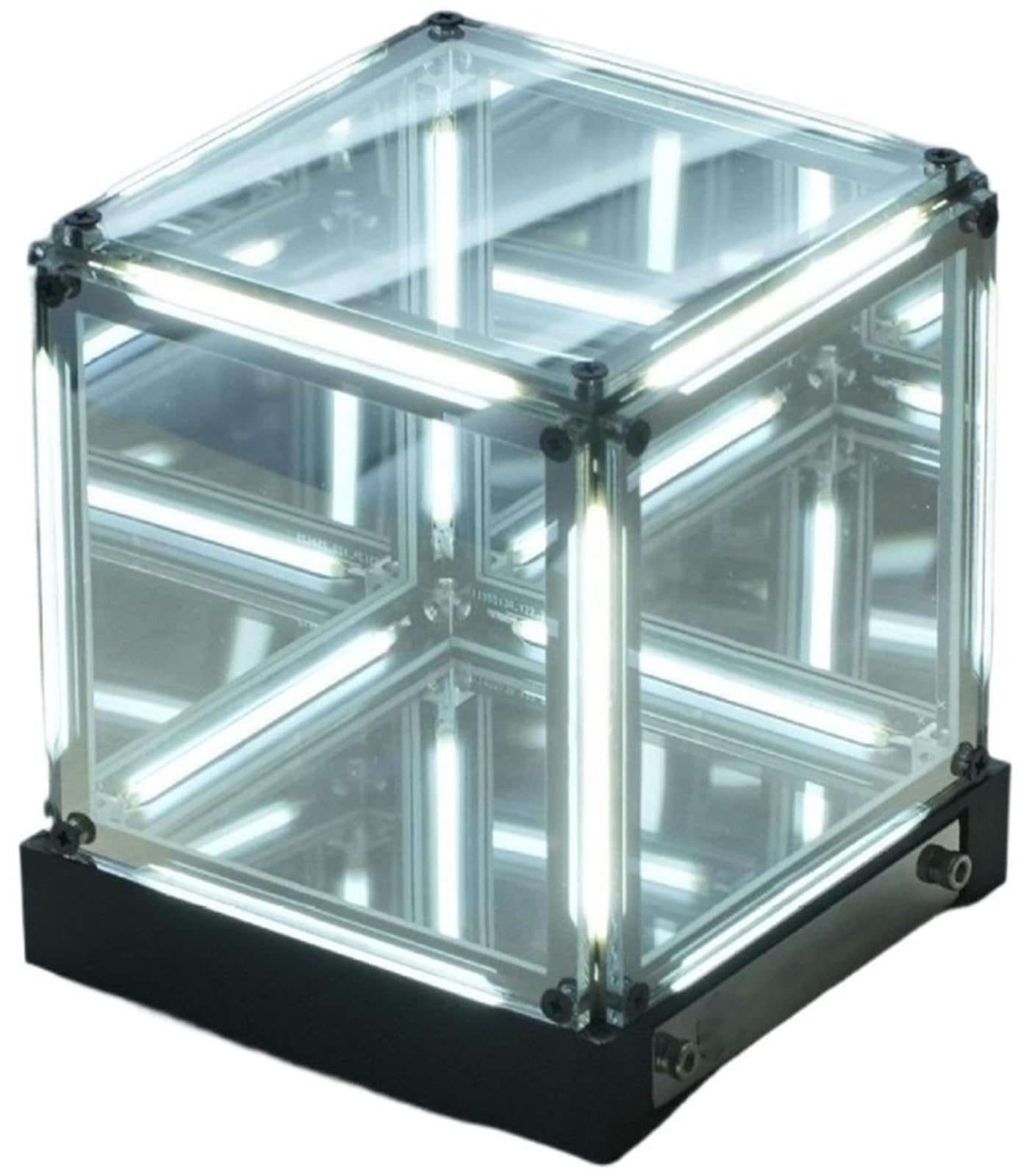 Lampada Infinite Space Abyss, Cubo Tesseract 4D Infinite Space Abyss Light Touch Dimmerabile Cubi Specchio Infinity Ricaricabile LED Hyper Cube Luce Notturna(White)