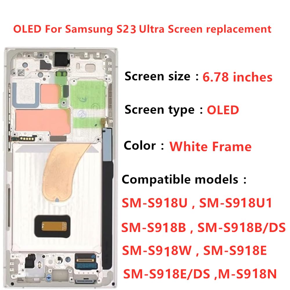 Amazon.co.jp: OLED Galaxy S23 Ultra スクリーン 交換用 Samsung