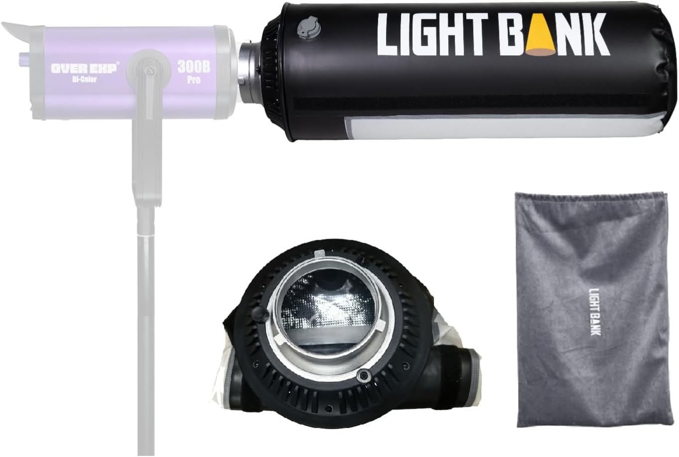 Flynoodle Air Tube Pro 60 Inflatable Modifier for Monolights,Softbox Light for Bowens Mount Flash & 500W LED with 360° Adjustable,210° Ultra-Wide,Pocket-Sized Light Tube Soft Box