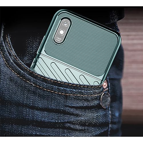 Image of Amazon Brand - Solimo Shockproof Mobile Cover Compatible with Mi Redmi 9A 4G / 9A Sport 4G / 9i 4G / 9i Sport 4G (360 Degree Protection | Protective Design | Anti-Scratch Tough Slim TPU Case), Green