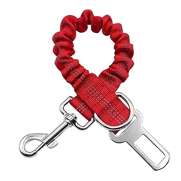 Negaor Dog Seat Belt 3-in-1 Multifunctional Pet Safety Belt Reflective Dog Car Harness with Seatbelt Buckle D-Ring 360? no Tangle Buckle