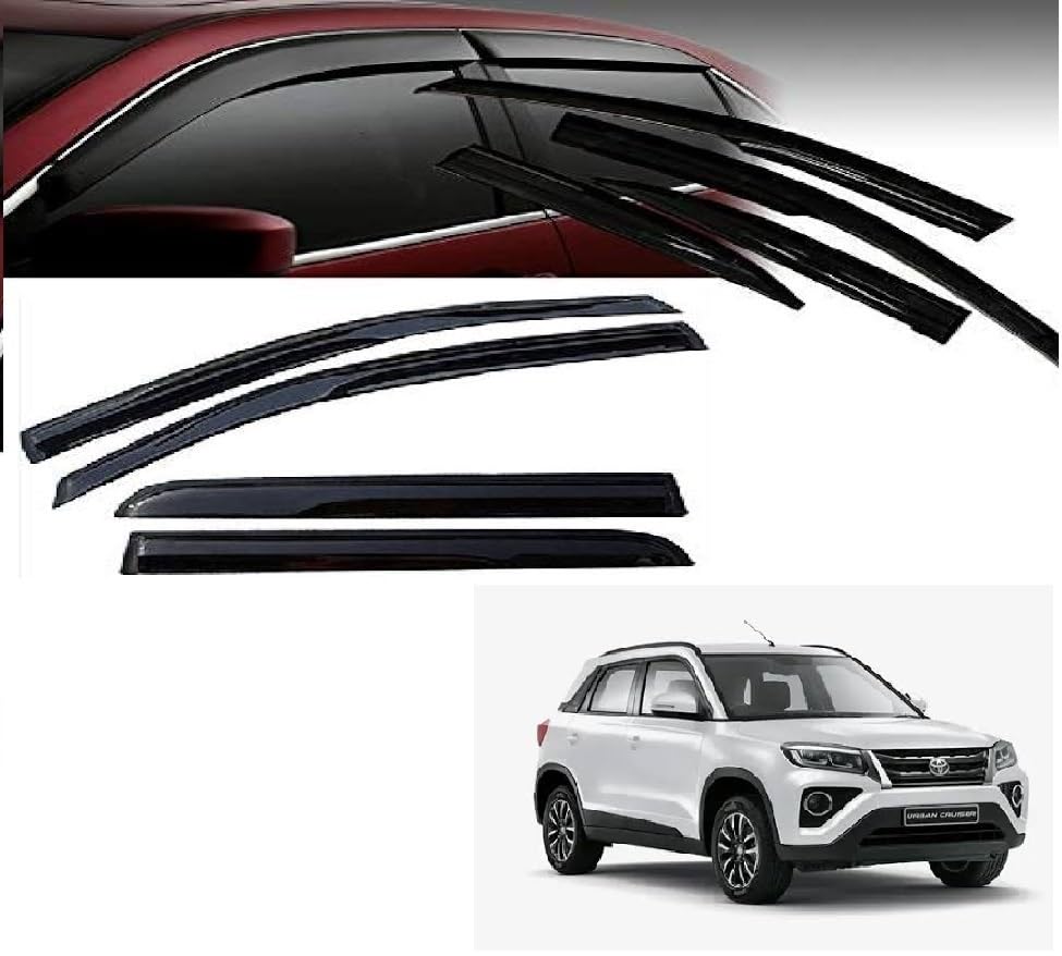 ROSHNEER Urban Cruiser Unbreakable Door Visor/Wind Deflector/Rain Guard Compatible for Toyota Urban Cruiser (2020 to Present) (Set of 4pc)