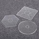 Sago Brothers Fuse Beads Boards Hexagon, Square, Round Pegboards for Kids Set of 3