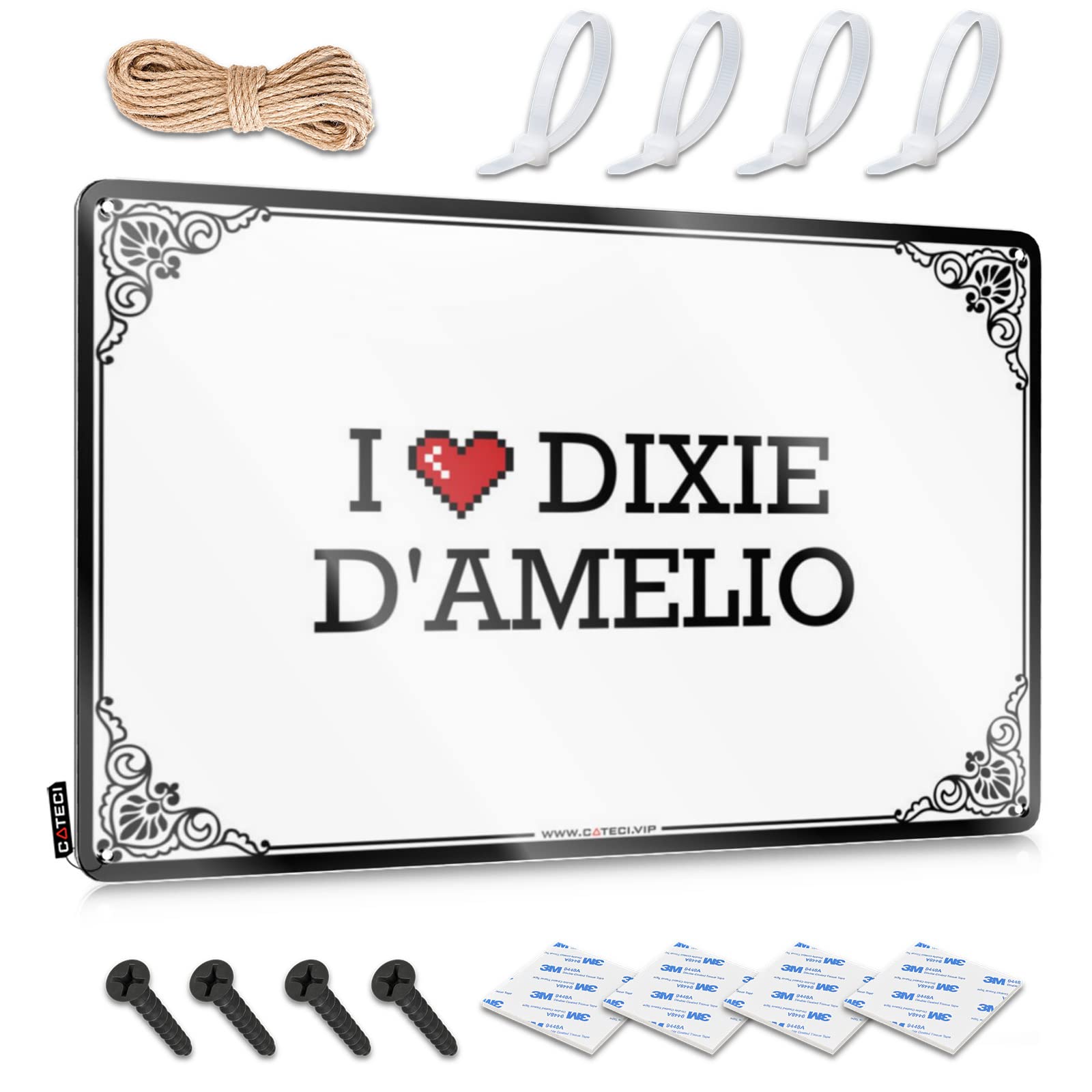 Fall Decor Collection Metal Wall Decoration | I Love Dixie D'amelio Amazing Decorative Wall Art Ready To Hang For Work(30X40CM)