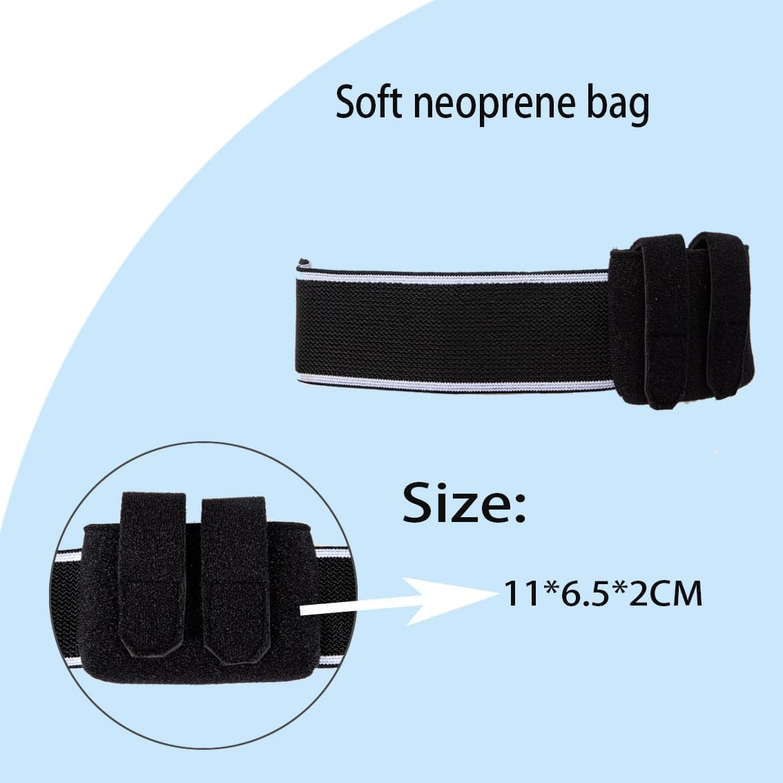 Generic Insulin Pump Belt, Breathable Diabetic Running Belt Holder Adjustable Insulin Pump Pouch Accessories, Diabetic Band Supplies for Men and Women, Black