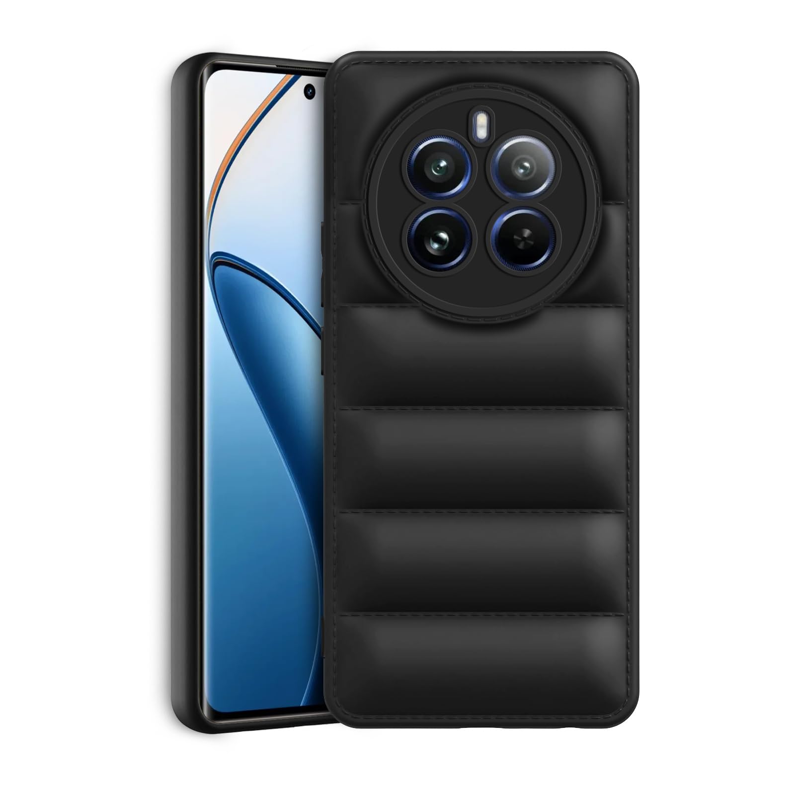 Plus Puffer Case Camera Protection Soft Back Cover for Realme 12 Pro / 12 ProPlus 5G / Realme P1 Pro 5G - Black (B0D2RNNVQM) Amazon Price History, Amazon Price Tracker