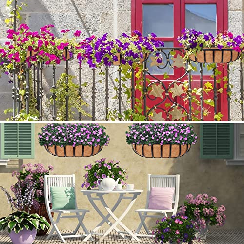 Legigo 2Pcs 36'' Natural Trough Coco Coir Liners Planter Replacement, Pre-Formed Window Basket Coconut Coir Fiber Liner For Garden Window Flower Box Pots, Fence Trough Planter, Wall Planter Basket #TOP4