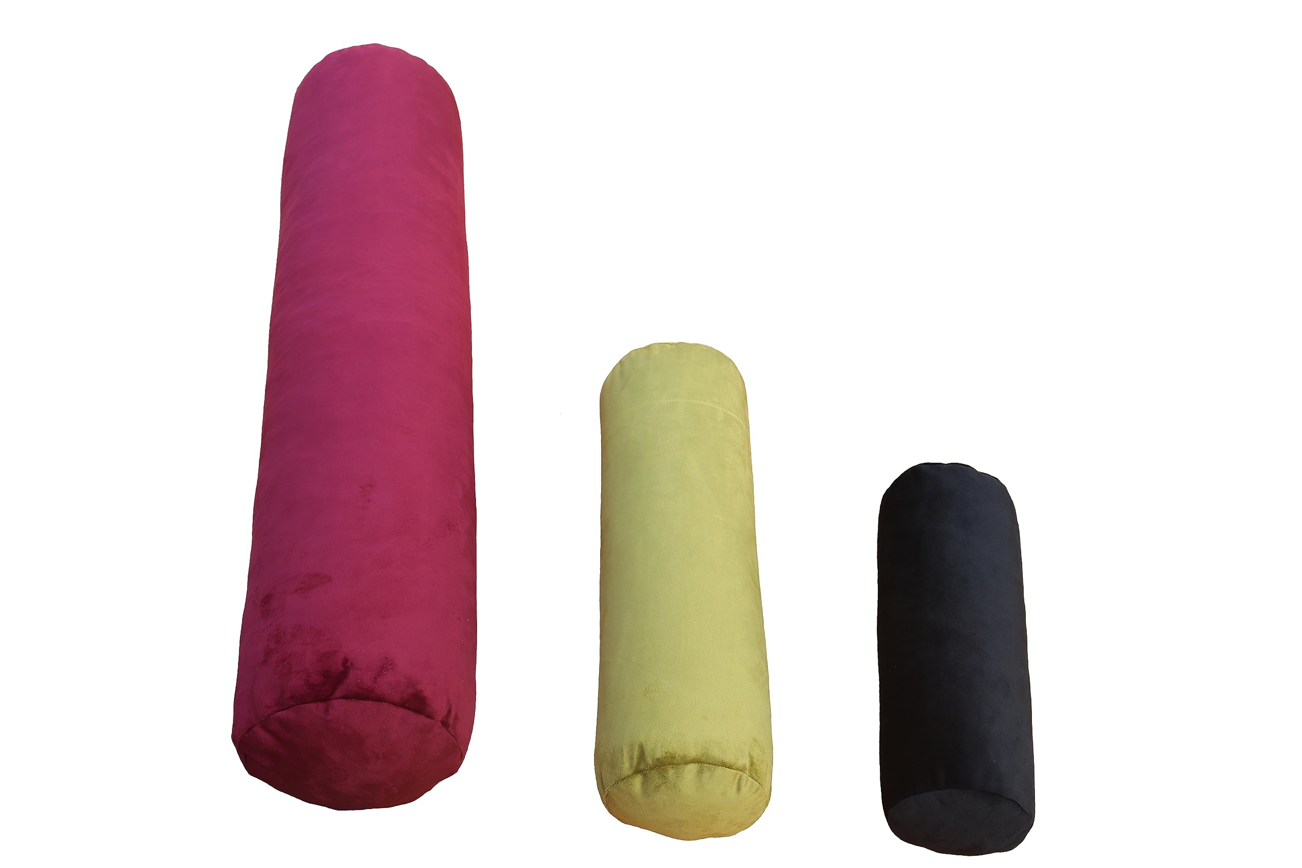Jininworl Custom Size Thickened Velvet Cylindrical Pillow, Support for Spine Neck Back Lumbar Leg, Round Pillow, Removable Pillow Cover, 40+ Colors
