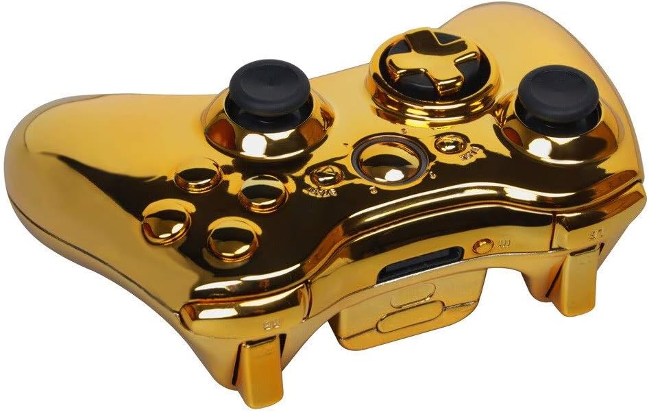 OSTENT Full Controller Shell Case Housing for Microsoft Xbox 360 Wireless Controller Color Gold