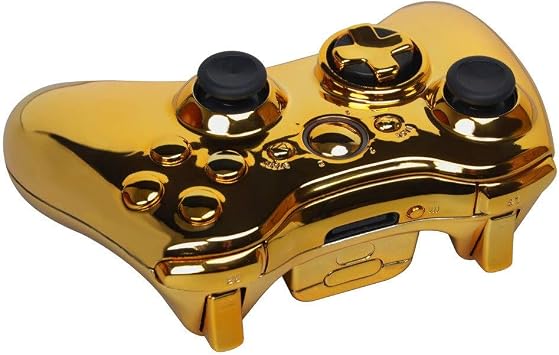 OSTENT Full Controller Shell Case Housing for Microsoft Xbox 360 Wireless Controller Color Gold