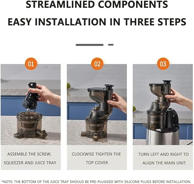 Extractor de Jugos Prensado Frío Boca Ancha 3.15'' 350W 110V miniatura 8