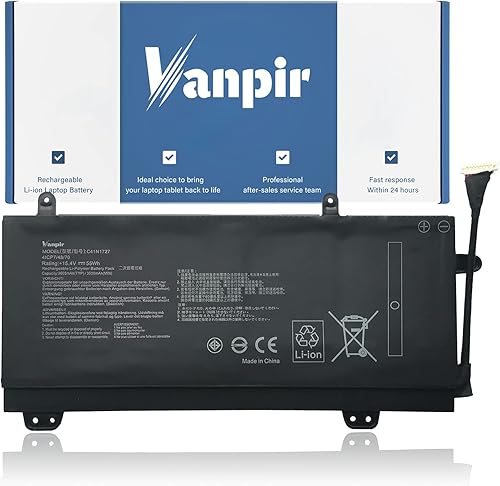 C41N1727 - Batería para portátil compatible con Asus Zephyrus GM501 GM501G GM501GM GM501GS ROG GU501 GU501GM Series Notebook 0B200-02900000M 15.4V