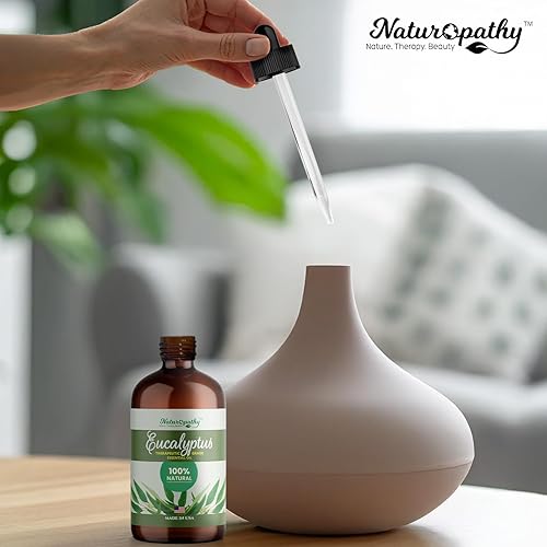 Miniatura 7 de Aceite esencial de eucalipto de naturopatía, grado terapéutico, calidad premium, perfecto para aromaterapia (4 onzas líquidas)
