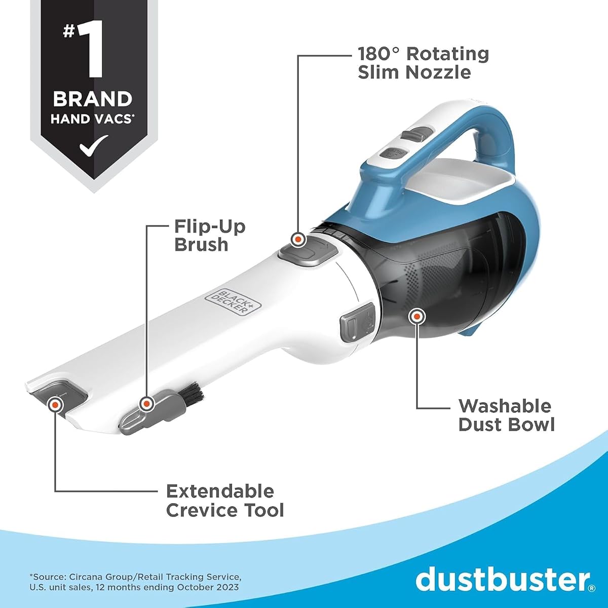 BLACK+DECKER CHV1400L 16V Cordless Lithium Hand Vac view 3