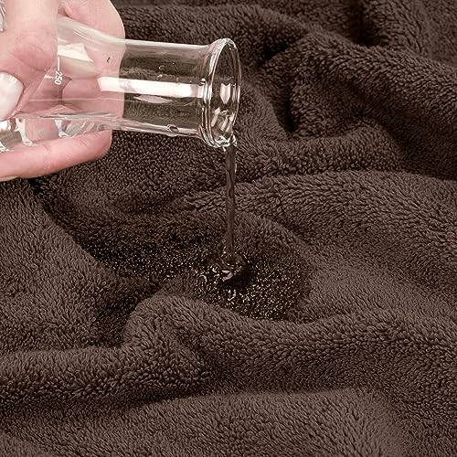 Cotton Paradise 100% Cotton Turkish Towel Set, Soft Absorbent Quick Dry, 6 Piece Towel Set, Chocolate Brown by Cotton Paradise - Image 6