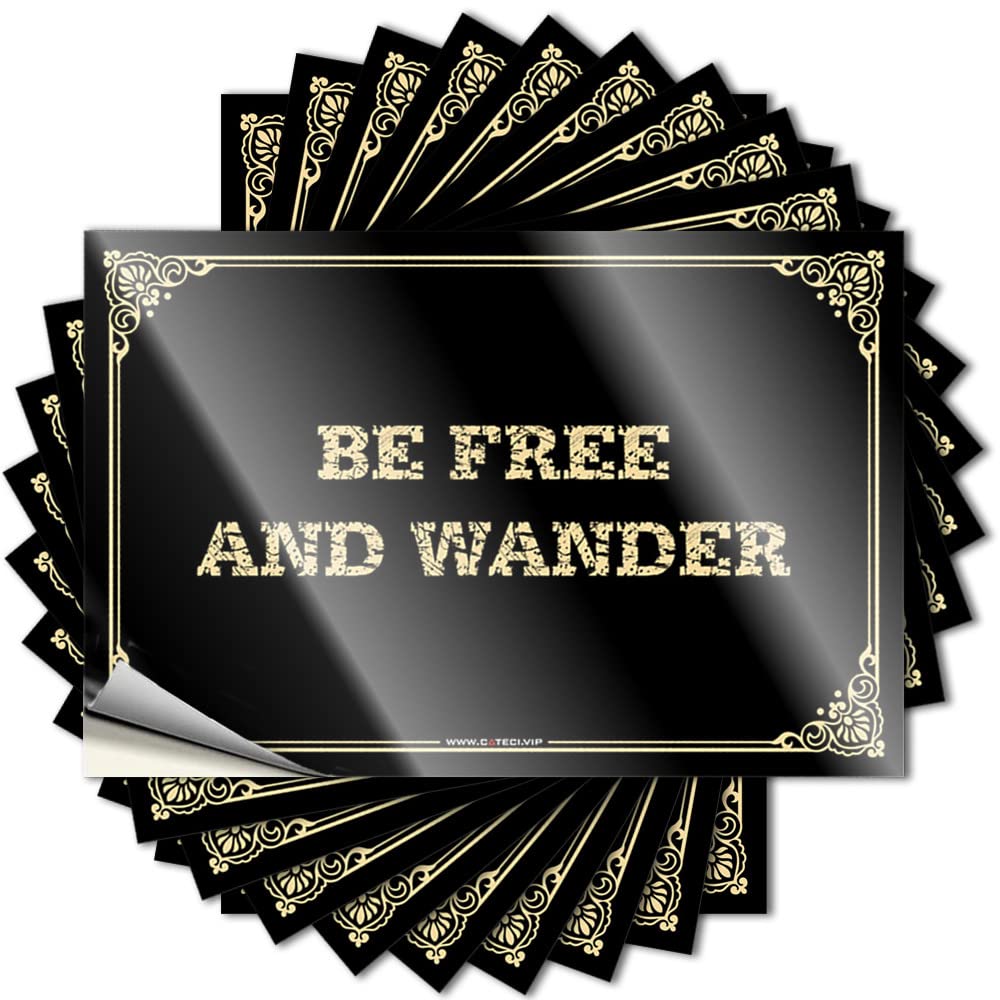 Be Free and Wander Scented Dorm Door Decorations - Sticker Ideas Removable Vinyl Decal(12X18CM)