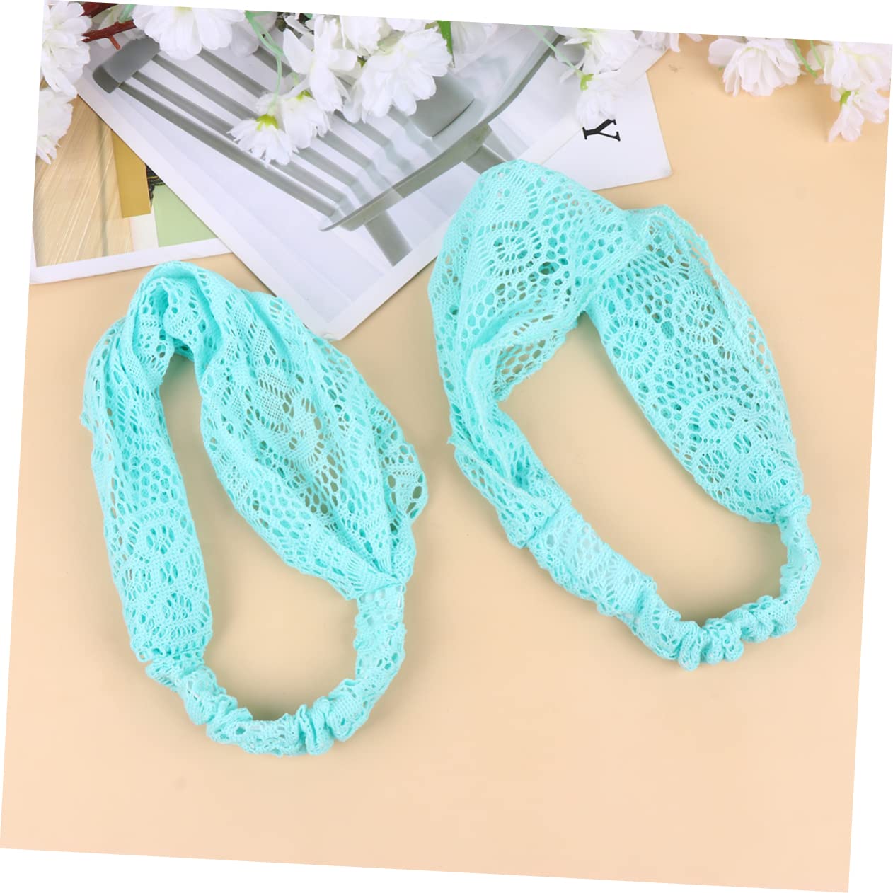 MAGICLULU 2 Set Di Fasce Larghe Per in Pizzo Floreale Elastiche Alla Moda Per Dettagli Da Donna E Bambina 2 Pezzi*2