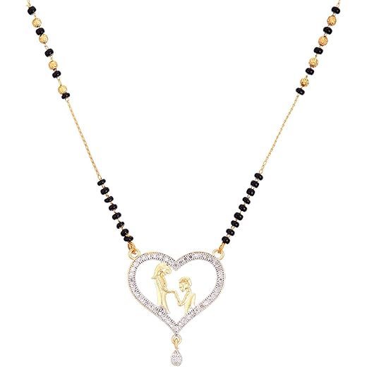 KENNICE Gold-Plated Love Heart Mangalsutra
