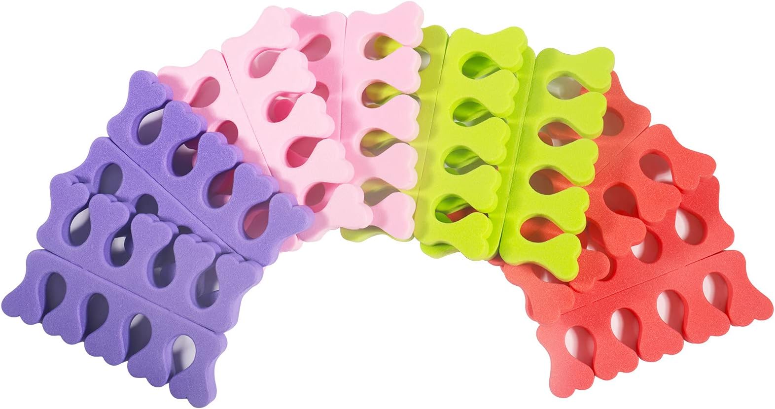NMKL38 100pcs/Pack Toes Separators Professional Nail Art Fingers Foots Sponge Soft Gel UV Beauty Tools Polish Manicure Disposable Pedicure Divider