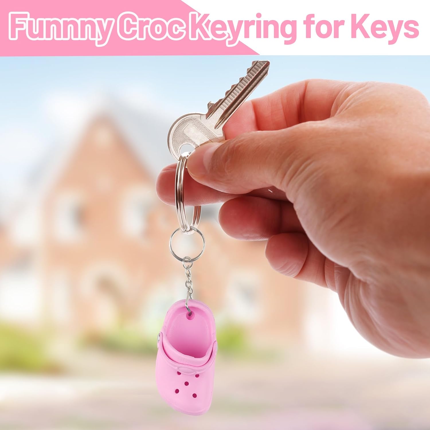 Vaktop Croc Keyring, 6pcs Mini Croc Shoe Keychain, Funny Slippers Keychains, Shoe Charms Keyring Bag Pendant Accessories for Girls Boys Adults 4 61OYkk1bwhL. AC SL1500