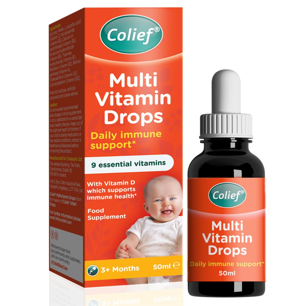 Colief Multivitamin Drops Daily Immune Support for Growing Babies and Children Multi-Vitamin with 9 Key Vitamins 50ml