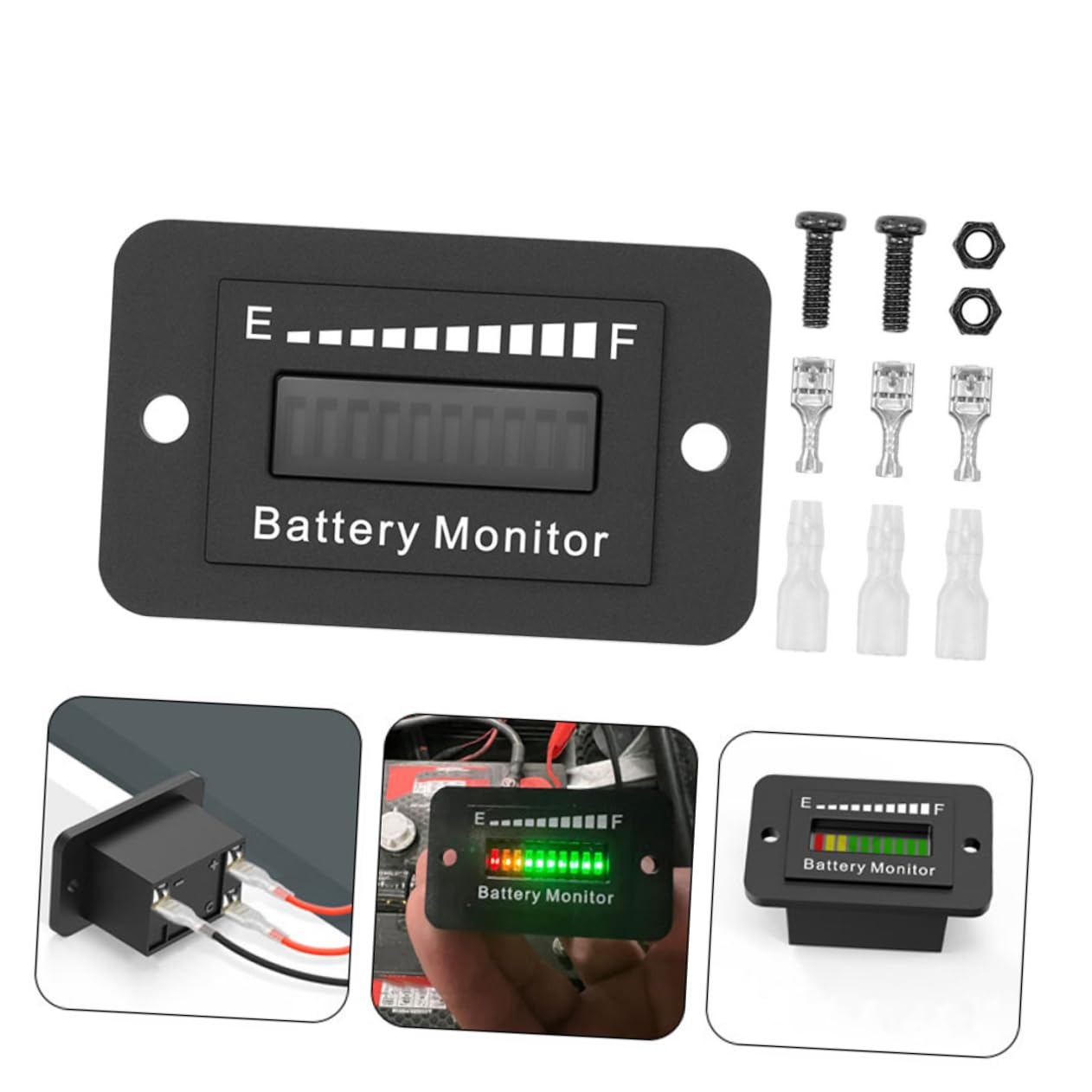 Tester Batteria Digitale per Auto Elettriche e Carrelli Elevatori, Monitoraggio Preciso della Carica, Tensione Regolabile 9-80v, Nero Abs
