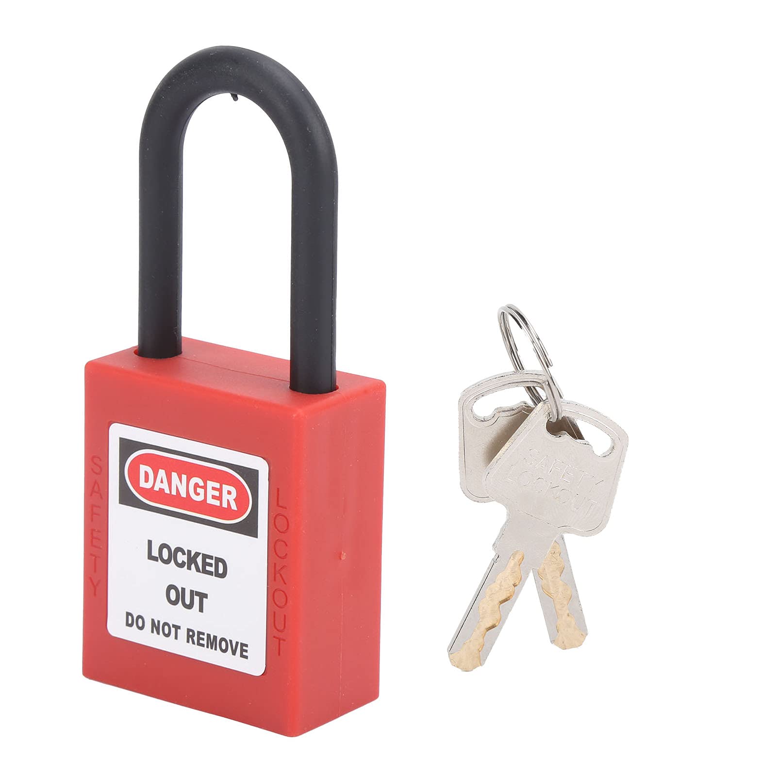 Zamki Lockout Tagout, Kłódki Lock Out Tag Out 1,8 X 1,6 X 0,8 Cala Zestaw Nylonowych Blokad z 2 Kluczami do zastosowań Związanych z Blokadami Elektrycznymi