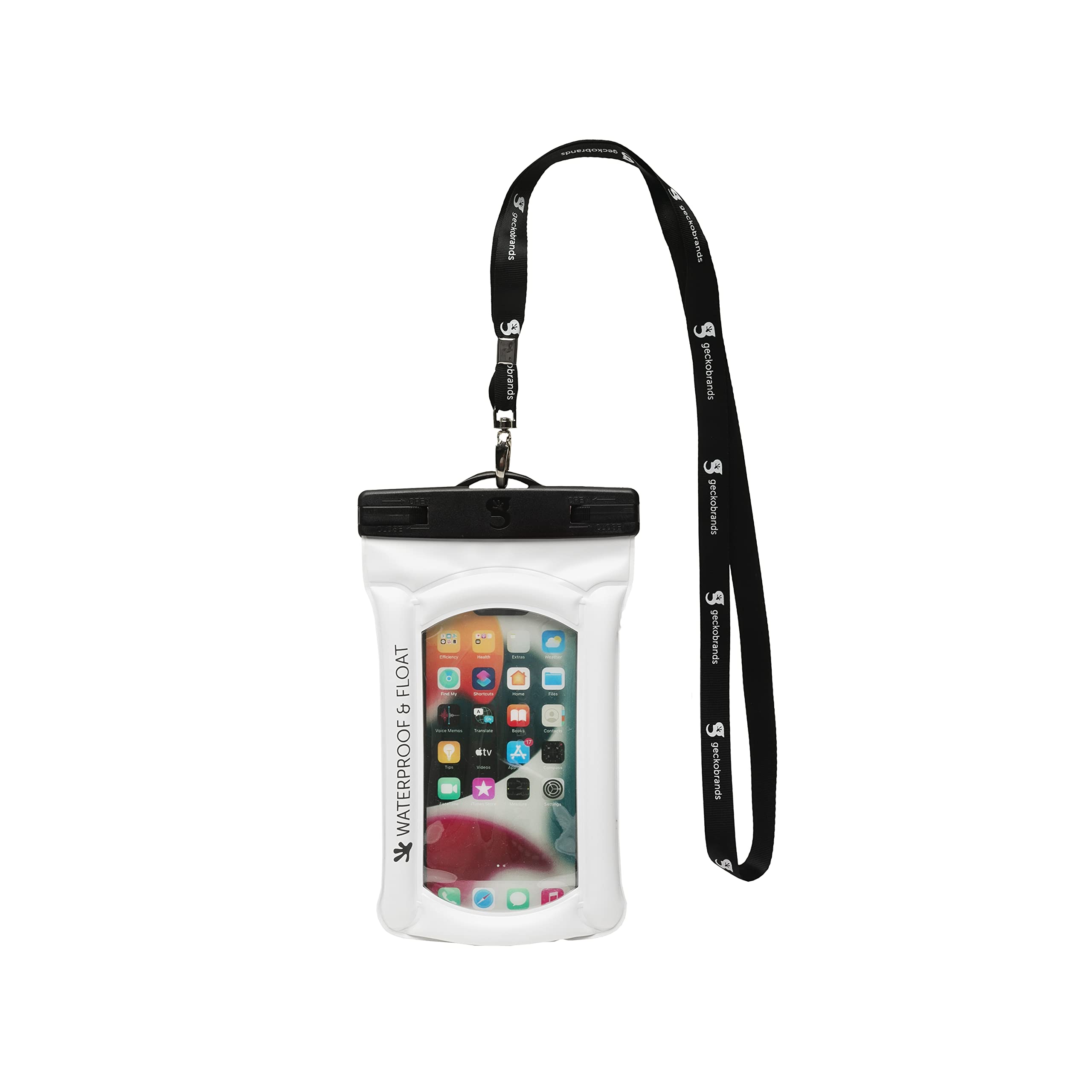 geckobrands Float Phone Dry Bag, White