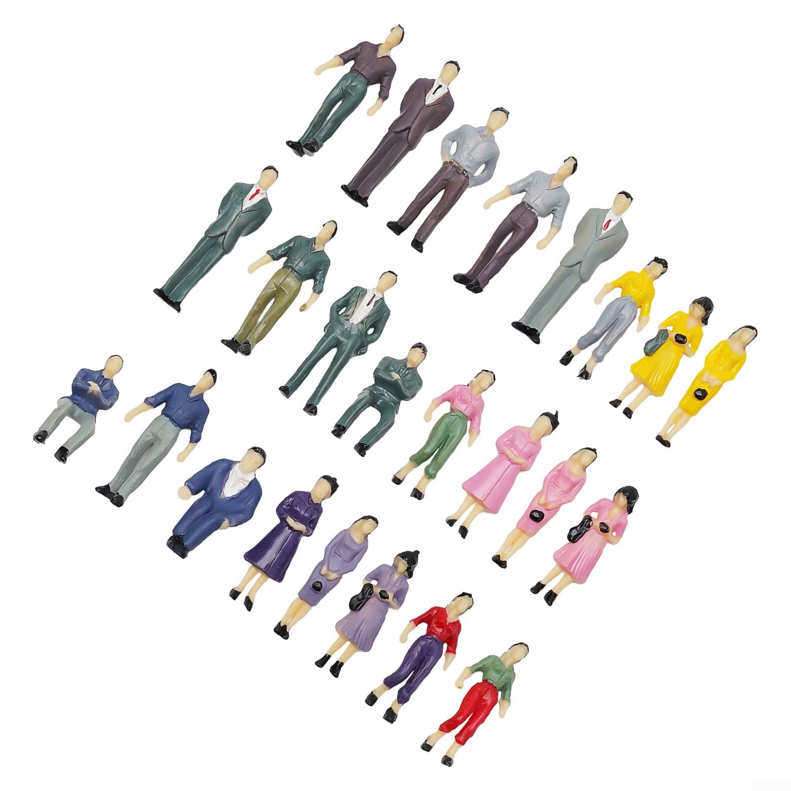 50 Figurines de Train Modèle Assis Debout Avec 6 Bancs Pour Train Routes Scène Décoration Accessoires Aménagement Paysager Modélisme Ferroviaire