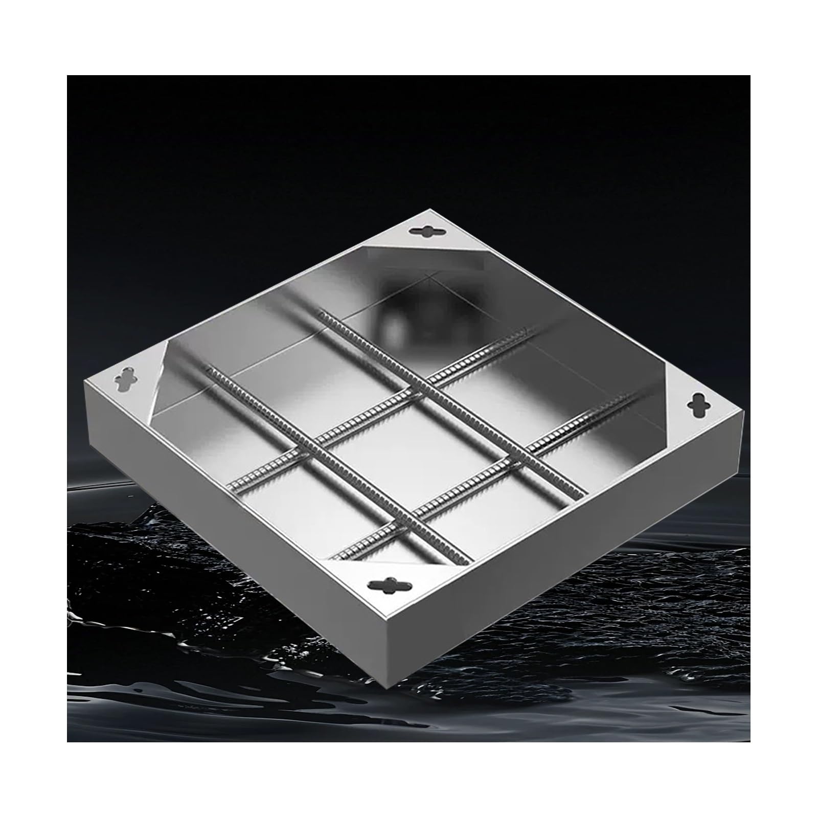 Plaque d'égout invisible haut de gamme, couvercle de drain 60x60x8cm pour aménagement épuré