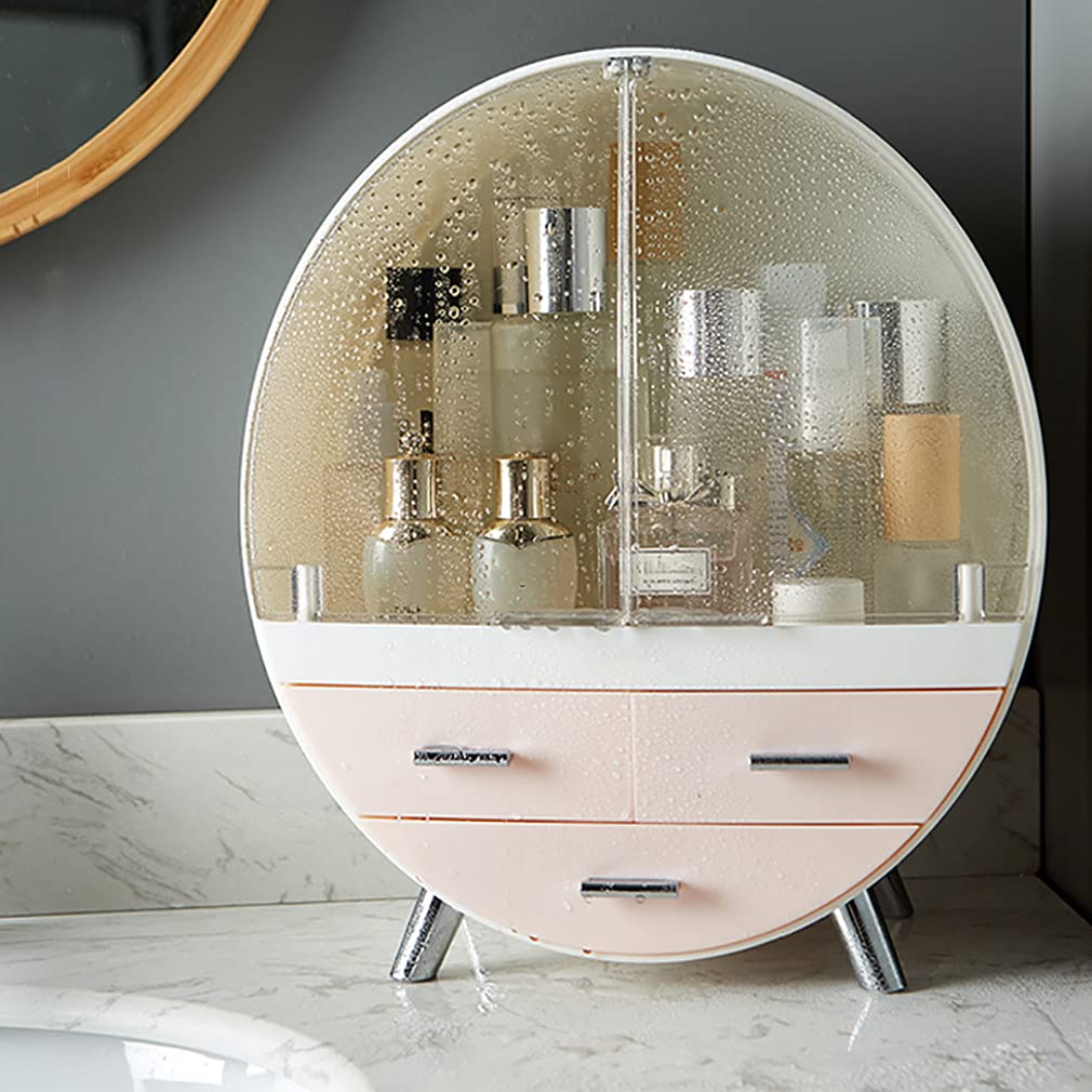 Organizador De Maquillaje, Resistente Al Agua, A Prueba De Polvo, Almacenamiento De Cosméticos, Soporte De Maquillaje, Caja De Presentación Multifuncional con Cajones, Gray