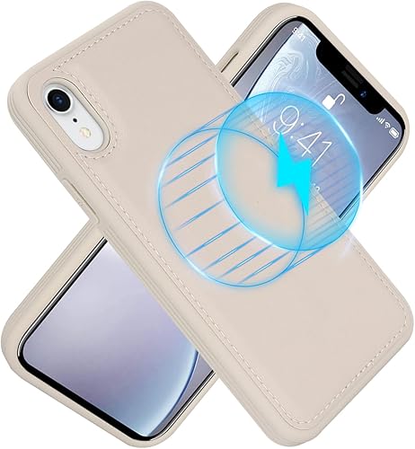 Miniatura 3 de Funda para iPhone Xr con tarjetero de crédito, caja fuerte para iPhone XR, funda de piel para mujer, compatible con mag segura, desmontable 2 en 1