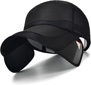 Boné de beisebol, protetor solar lona proteção solar aba retrátil boné de beisebol de verão elegante para acampamento para tênis
