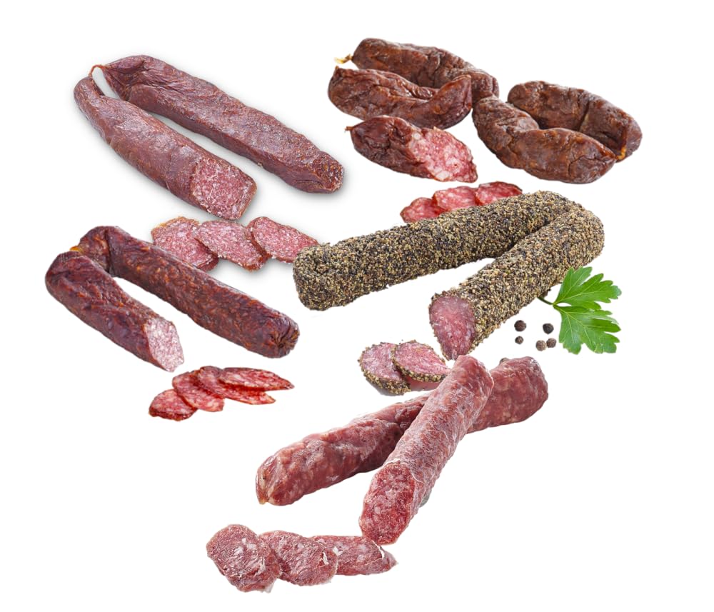 Almgourmet - Tiroler Wurzen "Unsere Klassiker" - Set aus 5 versch. Wurzen - Luftgetrocknet & herzhaft im Geschmack - Ungekühlt mehrere Monate haltbar