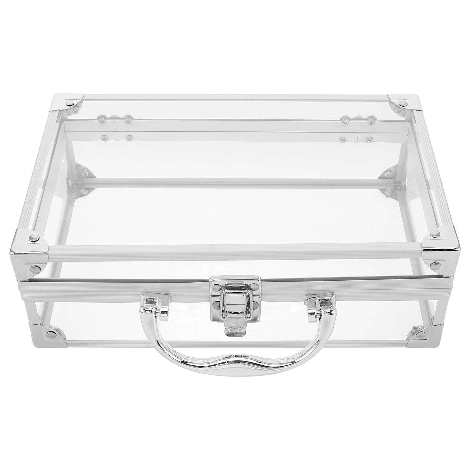 Gatuida Scatola Porta Libri Trasparente con Maniglia Portatile Contenitore con Coperchio di Sicurezza per Protezione da Polvere e Umidità Custodia Multifunzionale per Studio Ufficio e