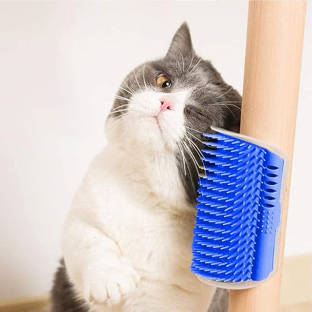 Foto 6 de 8 de Cepillo autopeluquero para gatos, 2 piezas, para esquinero, cepillo de masaje de esquina de pared