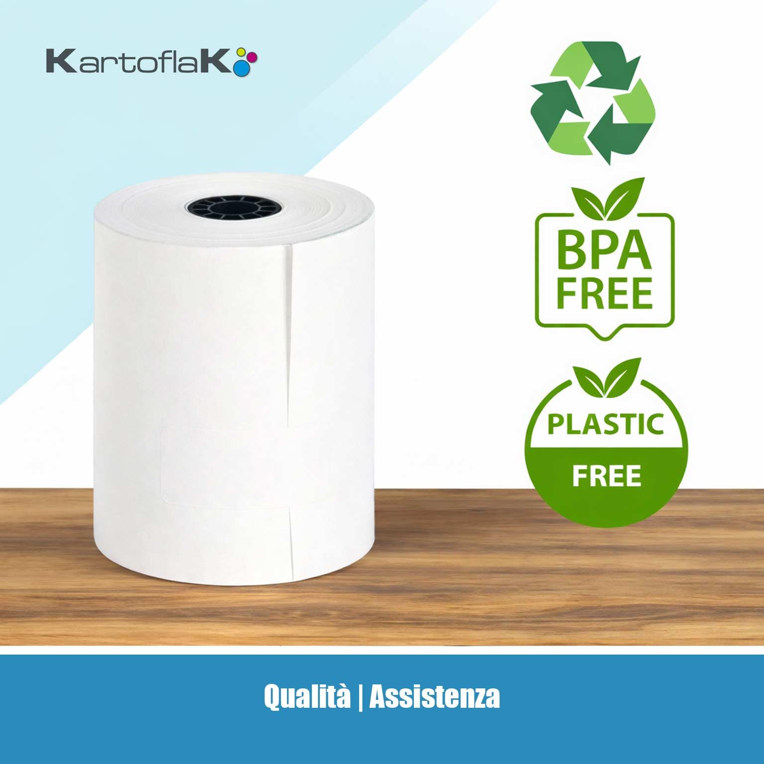 Rotoli Termici 80 mm x 80 metri x 12mm Carta Termica BPA Free Omologata, Scontrini per Cassa Fiscale e Stampante termica, Qualità Italiana, Sale Scommesse, Farmacia (50)