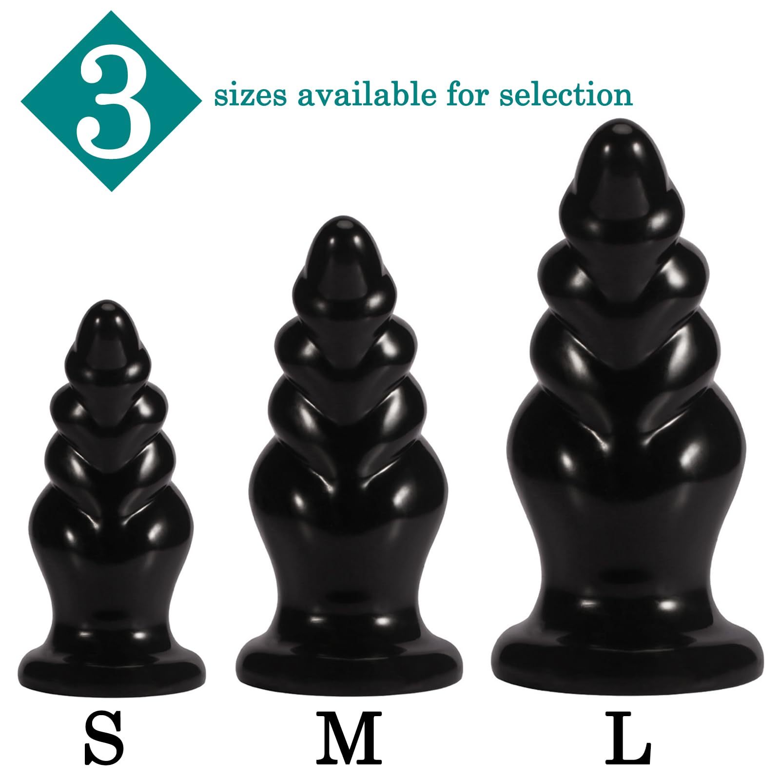 BDSMLOVE tapón anal grande, tapón anal gigante, consolador anal XXL, juguetes anales, fisting, expansor anal, juguete sexual erótico a partir de 18 para parejas, mujeres, hombres, extremo (M)