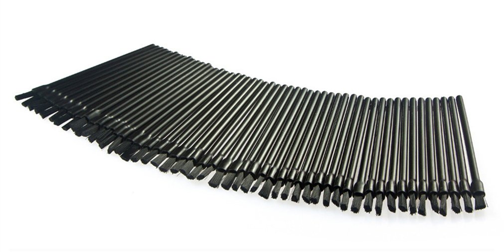 100 Pièces Jetables Lèvres Pinceaux Jetables Lèvres Brosses Kits d'Outils Maquillage, Noir