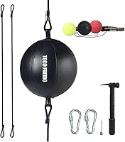 Vista 9 de TOCO FREIDO Bola de boxeo de doble extremo, bolsa de velocidad con niveles de dificultad Pelota refleja de boxeo con diadema, perfecta