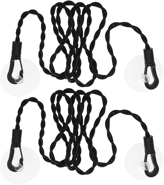 2 Pack Travel Clothes Washing Line Clothesline Line Camping Elastic Portable Windproof Hanger with Hooks and Suction Cup Attachments for Outdoors Travel and Camping