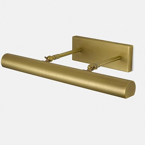 Luz de Imagen, luces de imagen de latón de 18 pulgadas para pared, luces de imagen cepilladas en oro con cableado incorporado, luces de arte