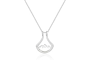 Engravable Ring Holder Necklace: Mountain