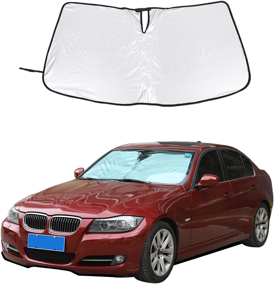 Car Windshield Sun Shade Foldable for BMW 3 Series 2007-2019 Sunshade for Car Front Window and Interior Sun Protection for Sun, Heat and UV Rays,to Keep Vehicle Cooler (for 3 Series 2007-2012)