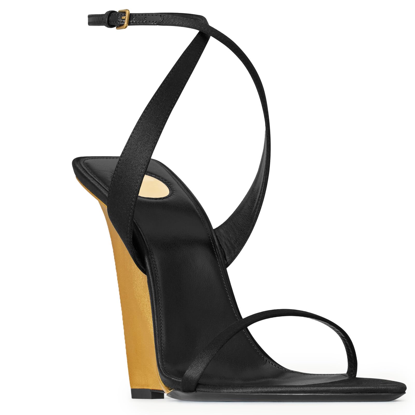 Sandalias de cuña para mujer, tacones de cuña con tiras,