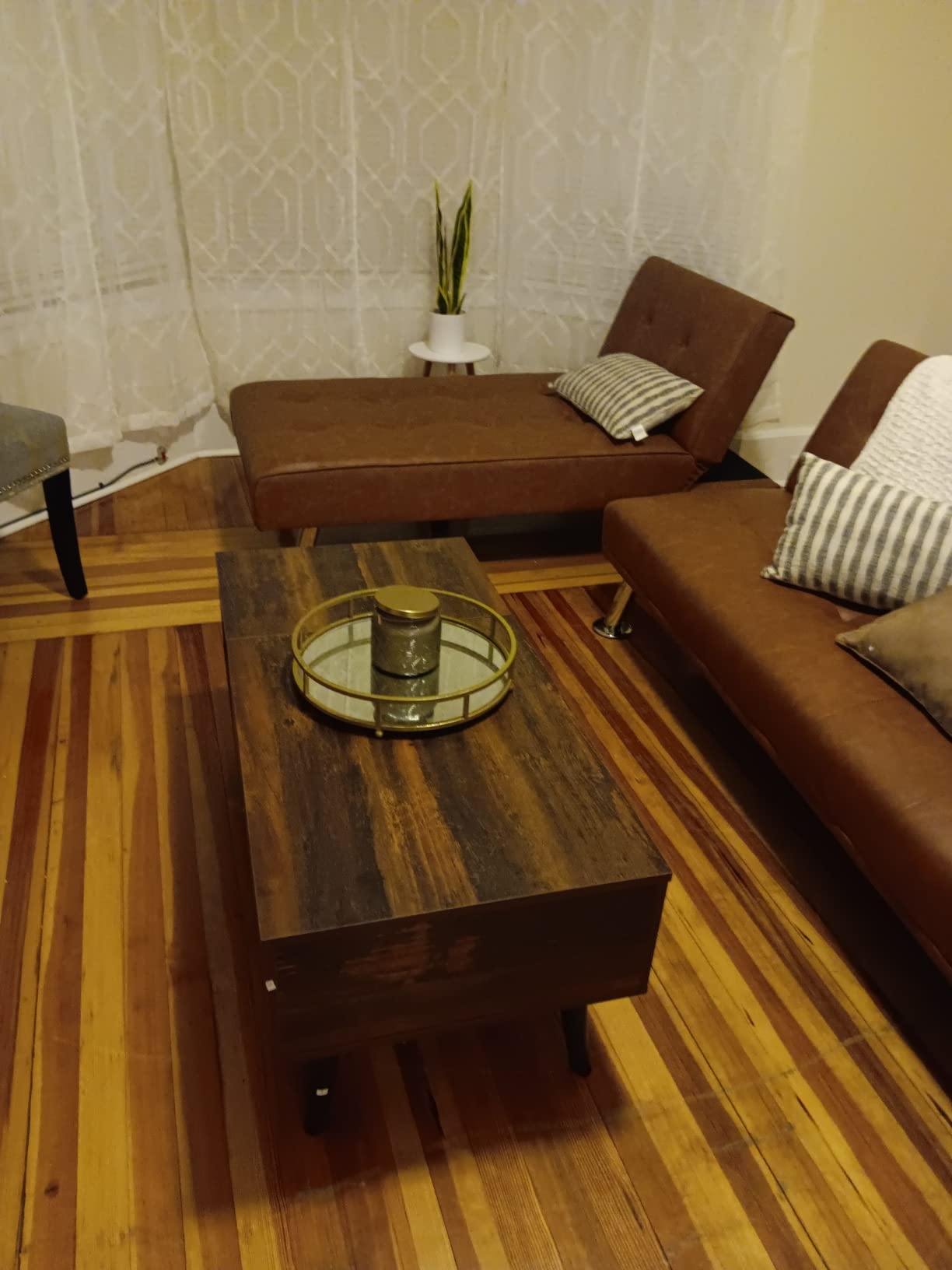 29/mo Finance Yaheetech Faux Leather Sectional Sofa Couch Sectional Living Room Furniture Set