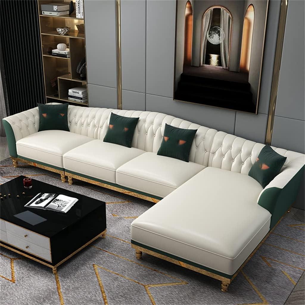 Sofa Postmodern Living Room Corner Combination Size Apartment Villa Leather