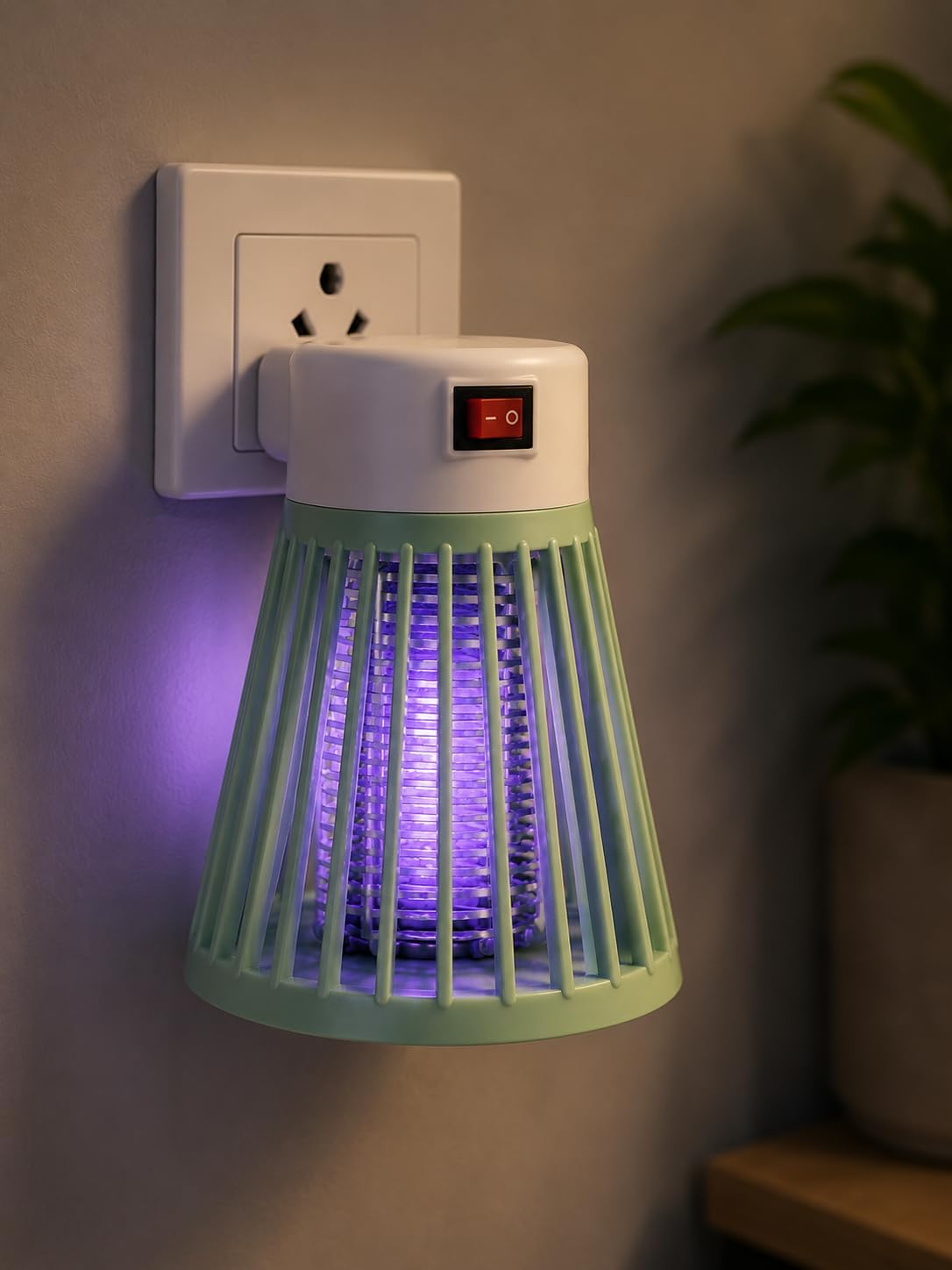 II Electric Mosquito Killer Lamp II, White, ABS Plastic, UV Light with High Voltage Grid, Silent Operation, Modern Cylindrical Sty-image-22
