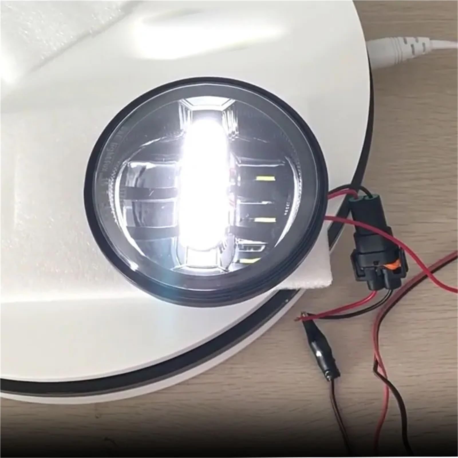 Generico Faro del Motociclo per Electra per Glide per Road Proiettore Fendinebbia A LED da 4,5 Pollici 4-1/2 "Faro Lampada Ausiliaria per Moto